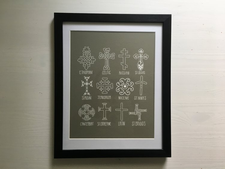 “Crosses of the World Print” by Abigail Art Company